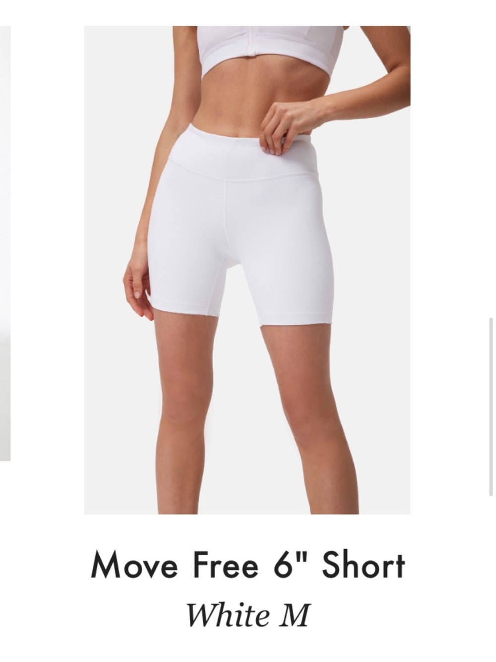 Outdoor Voices Move Free 6" Bike Shorts in White